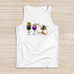 Mardi Gras Glass Of Wine Funny Drinking Wine Festival Parade Tank Top