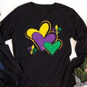 Mardi Gras Hearts Cute Outfit Women Girls Kids Toddler Longsleeve Tee 1 2