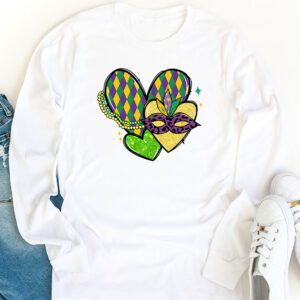 Mardi Gras Hearts Cute Outfit Women Girls Kids Toddler Longsleeve Tee 1