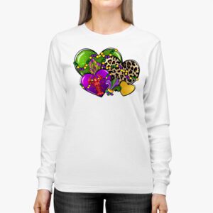 Mardi Gras Hearts Cute Outfit Women Girls Kids Toddler Longsleeve Tee 2 1