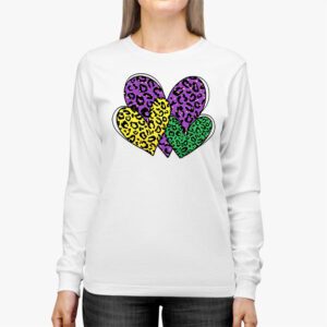 Mardi Gras Hearts Cute Outfit Women Girls Kids Toddler Longsleeve Tee 2 3