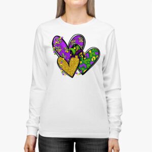 Mardi Gras Hearts Cute Outfit Women Girls Kids Toddler Longsleeve Tee 2 5