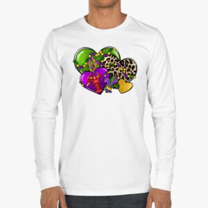 Mardi Gras Hearts Cute Outfit Women Girls Kids Toddler Longsleeve Tee 3 1