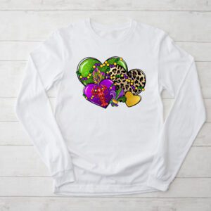 Mardi Gras Hearts Cute Outfit Women Girls Kids Toddler Longsleeve Tee