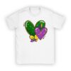 Mardi Gras Hearts Cute Outfit Women Girls Kids Toddler T-Shirt