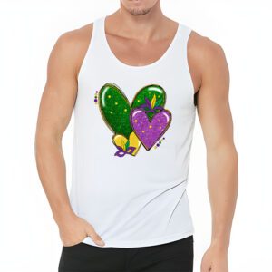 Mardi Gras Hearts Cute Outfit Women Girls Kids Toddler Tank Top 3 4