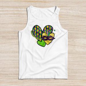 Mardi Gras Hearts Cute Outfit Women Girls Kids Toddler Tank Top