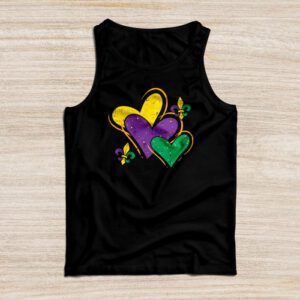 Mardi Gras Hearts Cute Outfit Women Girls Kids Toddler Tank Top