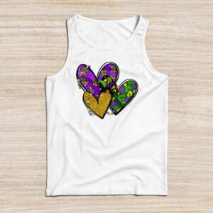 Mardi Gras Hearts Cute Outfit Women Girls Kids Toddler Tank Top