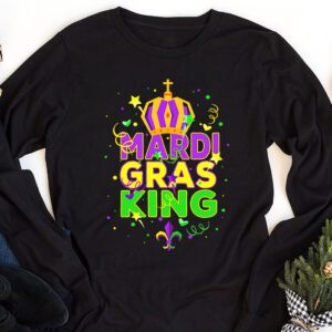 Mardi Gras King Men Carnival Costume Gift Mardi Gras Longsleeve Tee 1