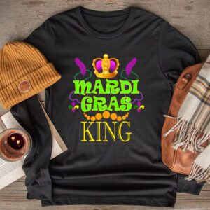 Mardi Gras King Men Carnival Costume Gift Mardi Gras Longsleeve Tee