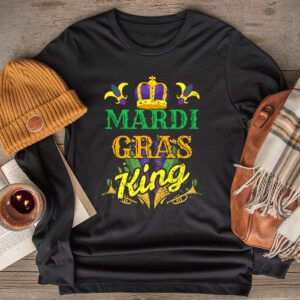 Mardi Gras King Men Carnival Costume Gift Mardi Gras Longsleeve Tee