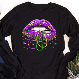 Mardi Gras Lips Queen Carnival Trendy 2024 Leopard Louisiana Longsleeve Tee 1 3