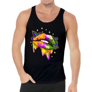 Mardi Gras Lips Queen Carnival Trendy 2024 Leopard Louisiana Tank Top 3