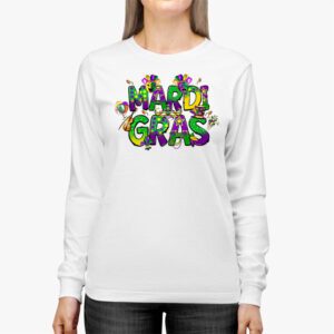 Mardi Gras Shirt Women Men Mardi Gras Kids Mardi Gras Beads Longsleeve Tee 2 4