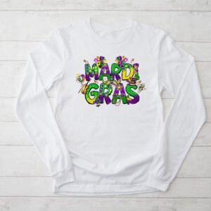 Mardi Gras Shirt Women Men Mardi Gras Kids Mardi Gras Beads Longsleeve Tee