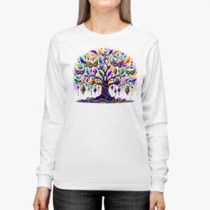 Mardi Gras Tree Beads New Orleans 2024 Festival Womens Longsleeve Tee 2