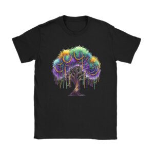 Mardi Gras Tree Beads New Orleans 2024 Festival Womens T-Shirt