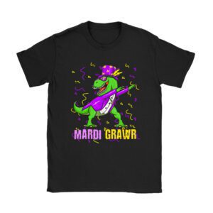 Mardi Grawr T-Rex Dino Toddler Kids Mardi Gras Boys Gift T-Shirt