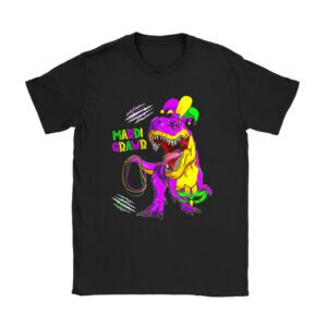 Mardi Grawr T-Rex Dino Toddler Kids Mardi Gras Boys Gift T-Shirt