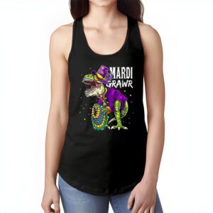 Mardi Grawr T Rex Dino Toddler Kids Mardi Gras Boys Gift Tank Top 1