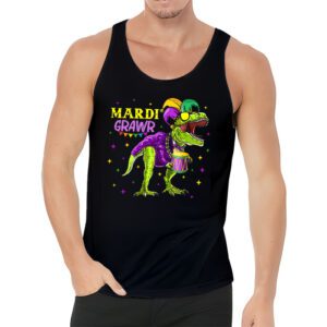 Mardi Grawr T Rex Dino Toddler Kids Mardi Gras Boys Gift Tank Top 3 2