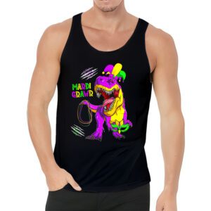 Mardi Grawr T Rex Dino Toddler Kids Mardi Gras Boys Gift Tank Top 3 3