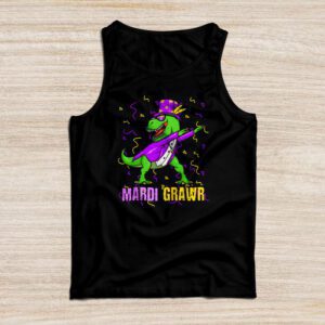 Mardi Grawr T-Rex Dino Toddler Kids Mardi Gras Boys Gift Tank Top