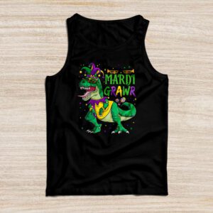 Mardi Grawr T-Rex Dino Toddler Kids Mardi Gras Boys Gift Tank Top