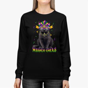 Meowdi Gras Mardi Gras Cat Lover New Orleans Louisiana USA Longsleeve Tee 2 1