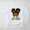 Messy Bun Hair I Am Black History African American Women Longsleeve Tee
