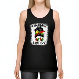 Messy Bun Hair I Am Black History African American Women Tank Top 2 4