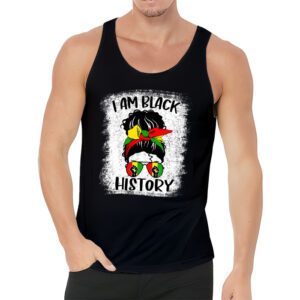 Messy Bun Hair I Am Black History African American Women Tank Top 3 4