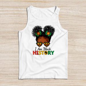 Messy Bun Hair I Am Black History African American Women Tank Top
