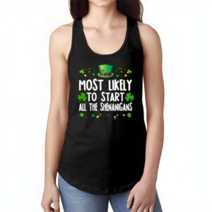 Most Likely To Start The Shenanigans Funny St Patricks Day Tank Top 1