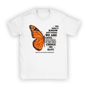 Multiple Sclerosis Awareness Gifts Women Mom Cute Butterfly T-Shirt