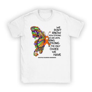 Multiple Sclerosis Awareness Gifts Women Mom Cute Butterfly T-Shirt