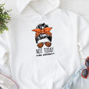 Multiple Sclerosis Awareness Messy Bun MS Warrior Hoodie 1