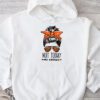 Multiple Sclerosis Awareness Messy Bun MS Warrior Hoodie