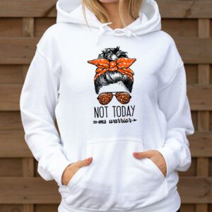 Multiple Sclerosis Awareness Messy Bun MS Warrior Hoodie 3