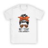 Multiple Sclerosis Awareness Messy Bun MS Warrior T-Shirt