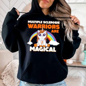 Multiple Sclerosis Warriors Magical Unicorn Orange Ribbon Hoodie 1 1