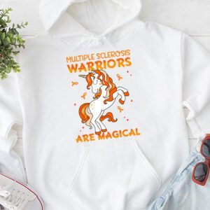 Multiple Sclerosis Warriors Magical Unicorn Orange Ribbon Hoodie 1 3