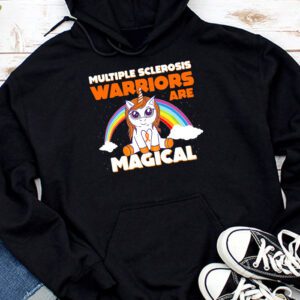 Multiple Sclerosis Warriors Magical Unicorn Orange Ribbon Hoodie