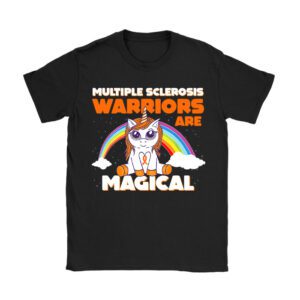Multiple Sclerosis Warriors Magical Unicorn Orange Ribbon T-Shirt