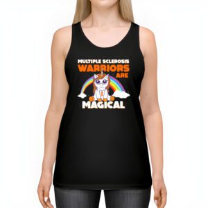 Multiple Sclerosis Warriors Magical Unicorn Orange Ribbon Tank Top 2 1