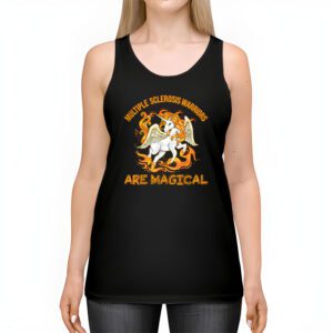 Multiple Sclerosis Warriors Magical Unicorn Orange Ribbon Tank Top 2 2