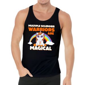 Multiple Sclerosis Warriors Magical Unicorn Orange Ribbon Tank Top 3 1