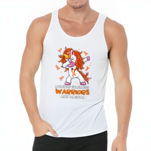 Multiple Sclerosis Warriors Magical Unicorn Orange Ribbon Tank Top 3