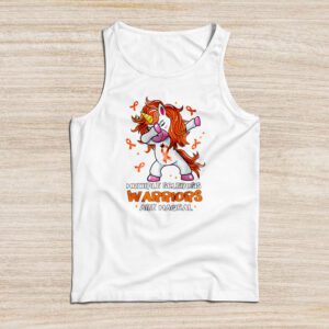 Multiple Sclerosis Warriors Magical Unicorn Orange Ribbon Tank Top